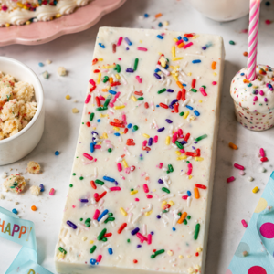 White Chocolate Birthday Cake Chocolate Bar | Box of 10